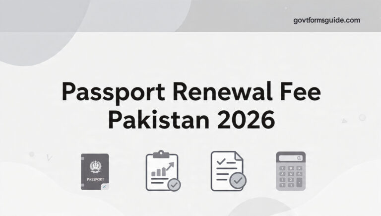 passport renew fee in Pakistan 2026