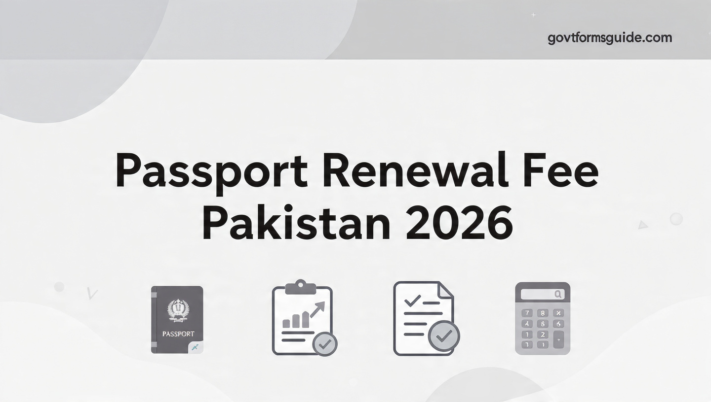 passport renew fee in Pakistan 2026