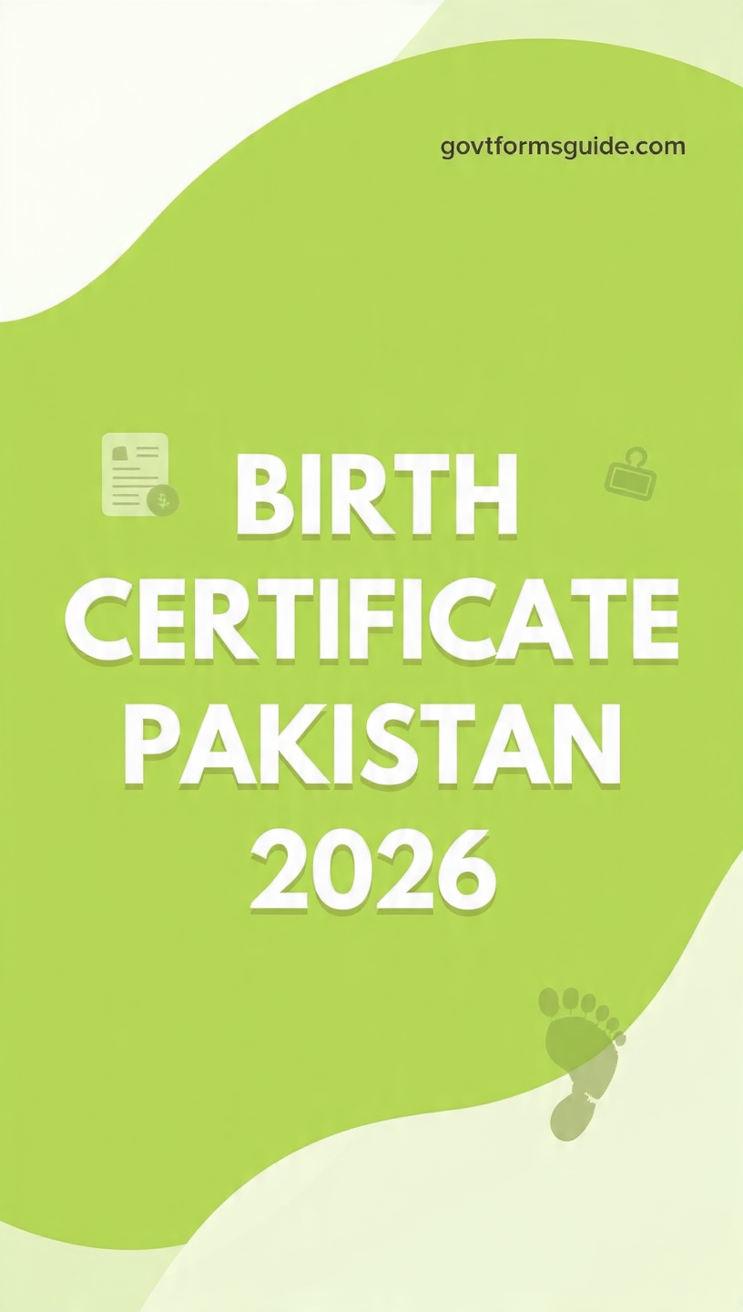 Birth Certificate Pakistan 2026 Fees Documents Process govtformsguide.com