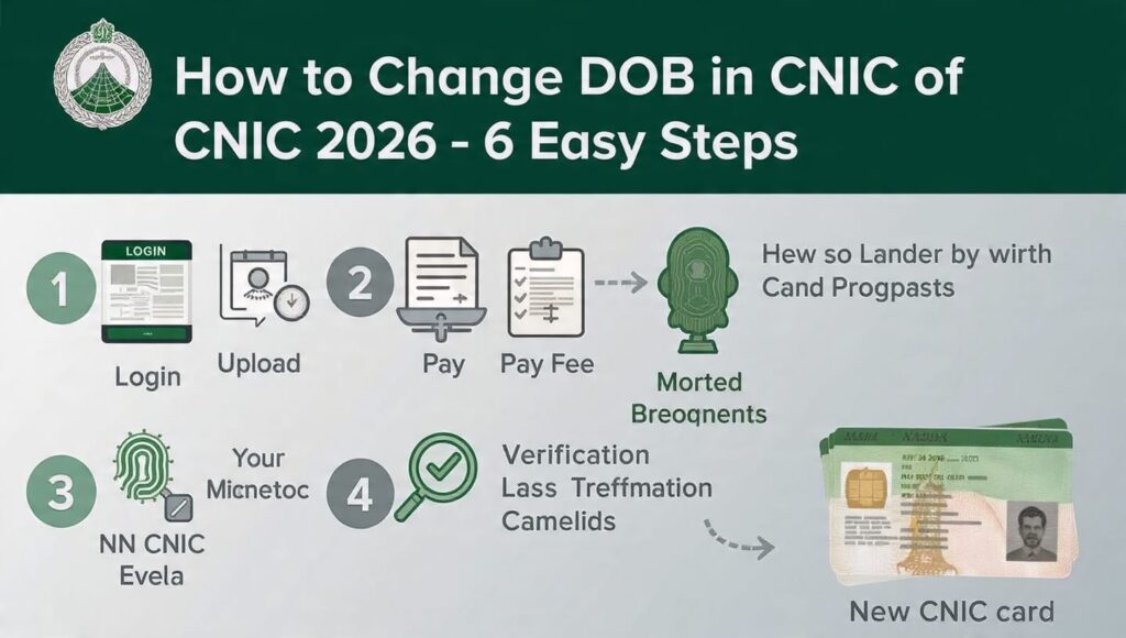 Documents required for CNIC DOB correction 2026 checklist