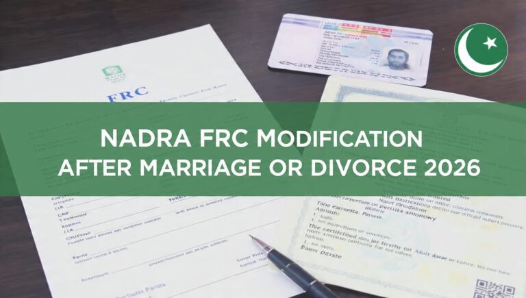 NADRA FRC Modification After Marriage or Divorce