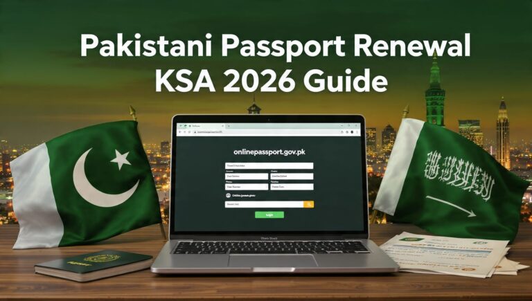 Pakistani Passport Renewal Online Fees in Saudi Arabia 2026