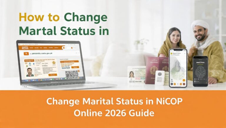 How to change marital status in NICOP online NADRA 2026