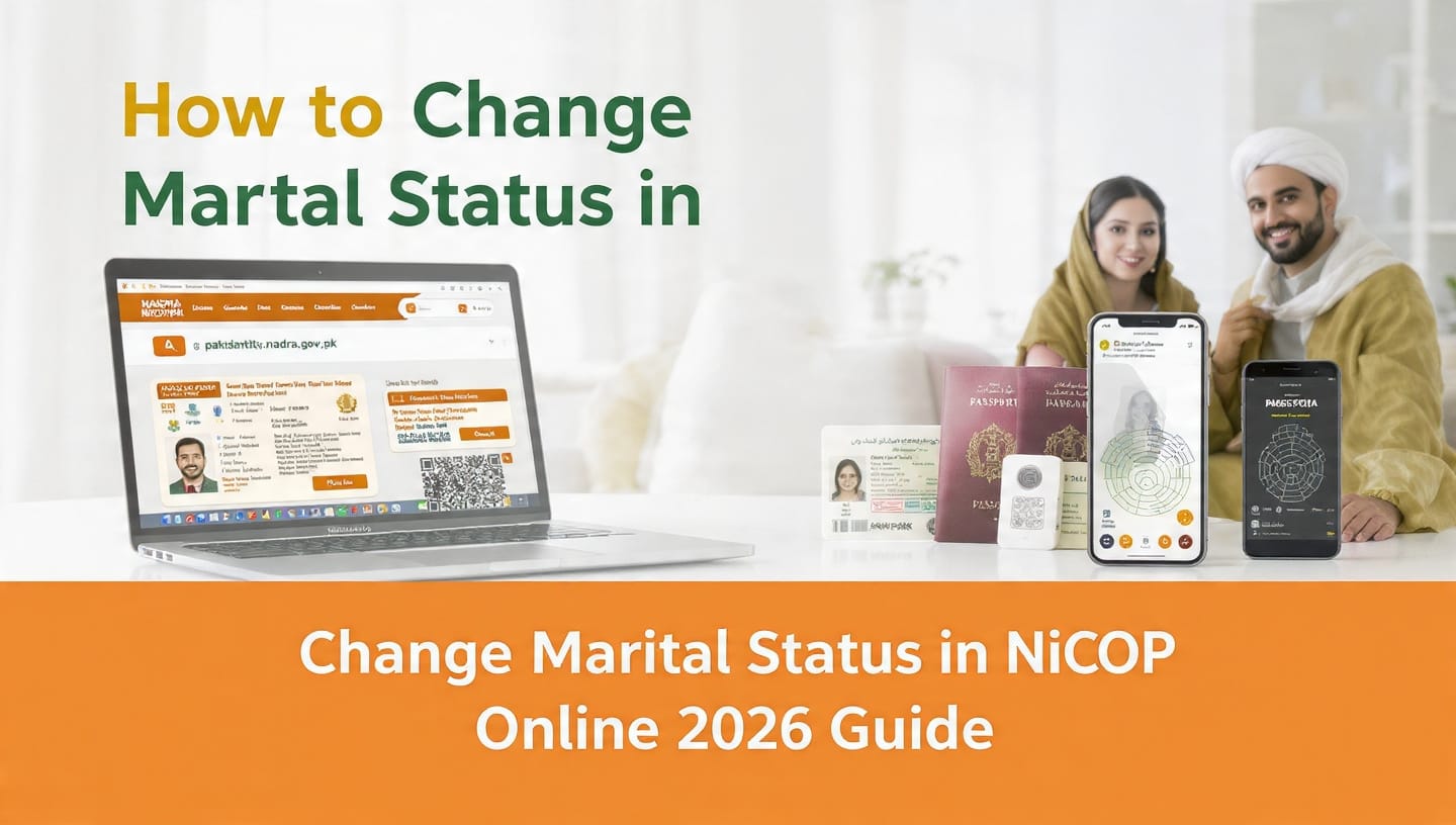 How to change marital status in NICOP online NADRA 2026