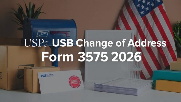 USPS Change of Address Form 3575 Free PDF Online