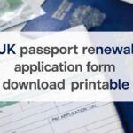 UK passport renewal application form download printable
