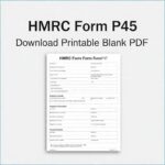 HMRC Form P45 Download Printable Blank PDF
