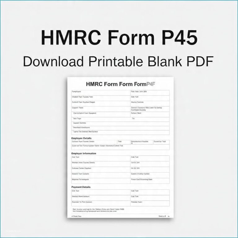 HMRC Form P45 Download Printable Blank PDF