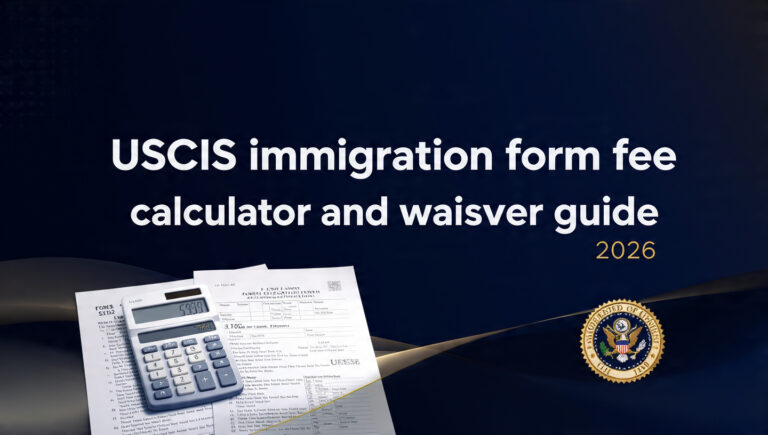 USCIS Immigration Form Fee Calculator and Waiver Guide 2026